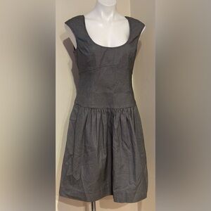 CYNTHIA STEFFE Gray Casual Sleeveless Cowl Neckline Dress With Deep Pockets Sz 8